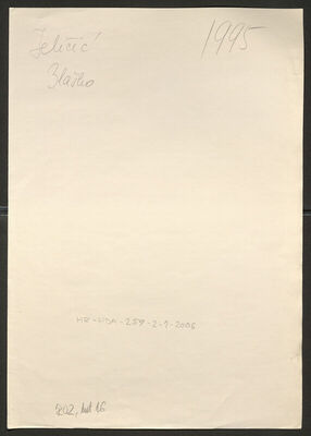 Jeličić, Blaško, 3.2.1910. Policijski karton