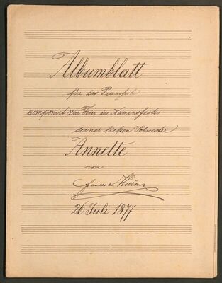 F. Krežma: Albumblatt für das Pianoforte
