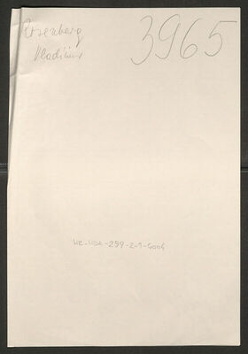 Rosenberg, Vladimir, 21.3.1884. Policijski karton