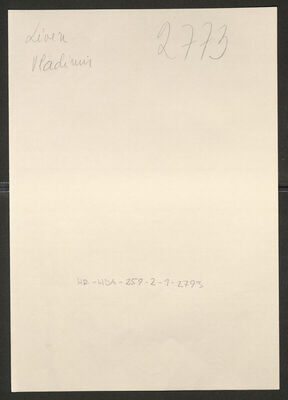 Liven, Vladimir, 1889. Policijski karton