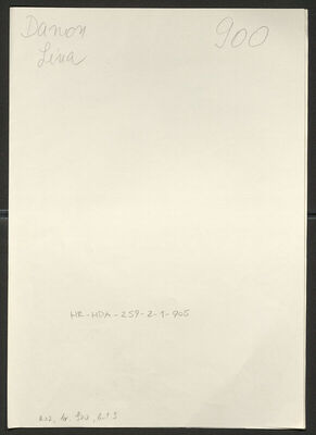 Danon, Lina, 24.1.1906. Policijski karton