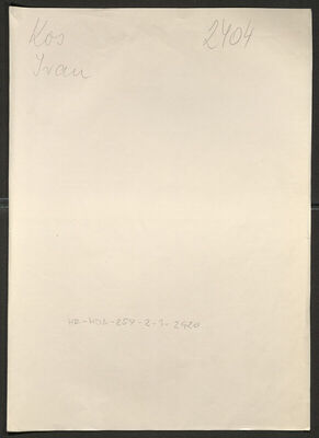 Kos, Ivan, 27.3.1896. Policijski karton