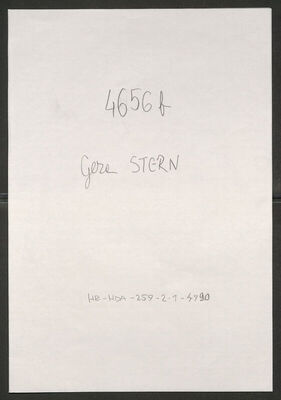 Stern, Geza, 6.12.1871. Policijski karton