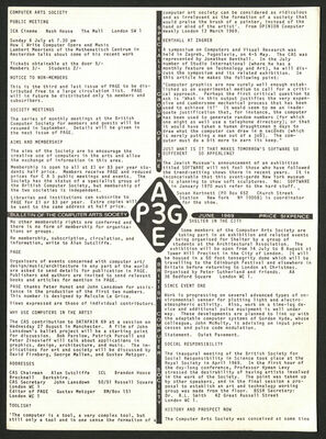 Page: bulletin of The Computer Arts Society 3