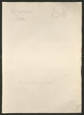 Kononov, Ivan, 12.10.1891. Policijski karton