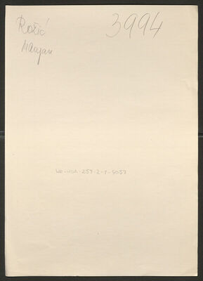 Rožić, Marijan, 29.1.1917. Policijski karton