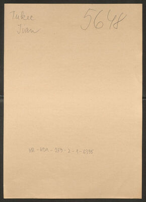 Tukec, Ivan, 26.12.1896. Policijski karton