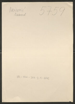 Vaizović, Maksud, 1915. Policijski karton