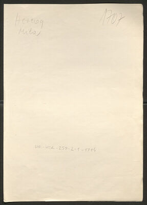 Hercog, Mila, 3.10.1915. Policijski karton