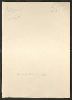 Filipović, Safet, 14.2.1906. Policijski karton