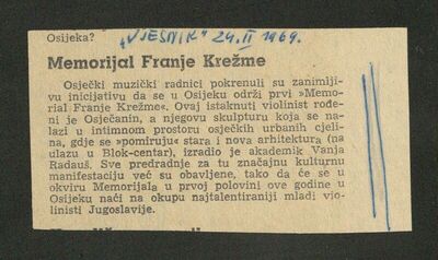 Novinski izresci o Memorijalu 