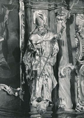 Sveti Petar Mrežnički (Duga Resa) - Župna crkva sv. Petra, oltar sv. Vinka, detalj