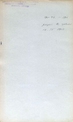 Poziv Ilarionu Zeremskom za sjednicu Zemaljskog povjerenstva, 12. 4. 1912. godine