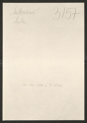 Mileusnić, Mile, 4.4.1924. Policijski karton