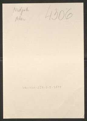 Serdjuk, Petar, 1900. Policijski karton