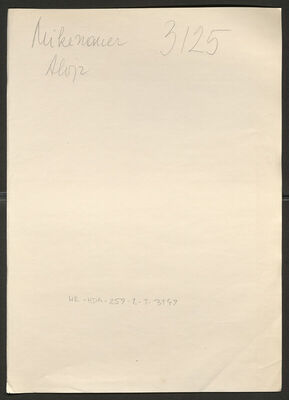 Mikenauer, Alojz, 14.6.1908. Policijski karton