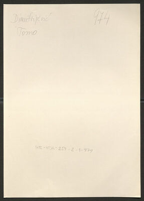 Dimitrijević, Tomo, 25.11.1910. Policijski karton