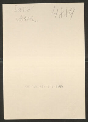 Šašić, Nikola, 1899. Policijski karton