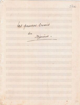 Djelo komorne glazbe "Les pauvres essais du „dziecino“ "