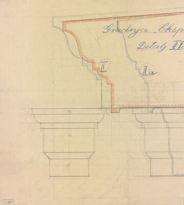 Stambena i trgovačka zgrada za eksploataciju drva, detalj II.-II.A