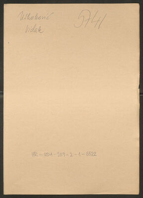 Uskoković, Vidak, 15.4.1904. Policijski karton