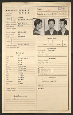 Salamon, Marijan, 11.9.1923. Policijski karton