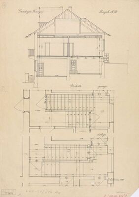 Vila Frangeš, presjek/A-B/tlocrt stubišta