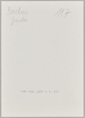 Bachar, Guido, 17.8.1878. Policijski karton