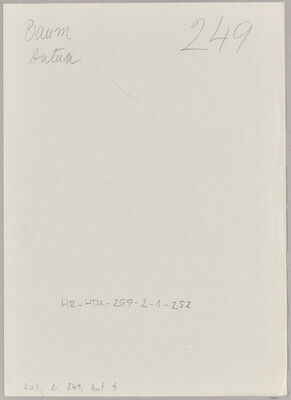 Baum, Antun, 19.11.1885. Policijski karton