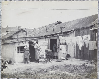 Zagreb 1924 - loši stanovi. Barake na Ciglani