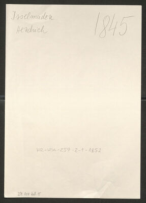 Isselmuden, von Heinich-Johanes-Leonard, 29.4.1876. Policijski karton