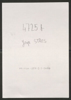 Stres, Josip, 31.1.1912. Policijski karton