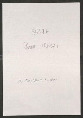 Trnski, Pavao, 19.1.1908. Policijski karton