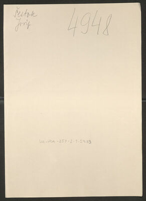 Šestok, Josip, 6.1.1907. Policijski karton