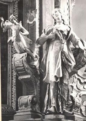 Kloštar Ivanić - Župna crkva Uznesenja Blažene Djevice Marije, detalj oltara