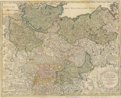 Circulus Saxoniae inferioris in omnes suos status et principatus accurate divisus ex conatibus / Ioh. Bapt. Homanni