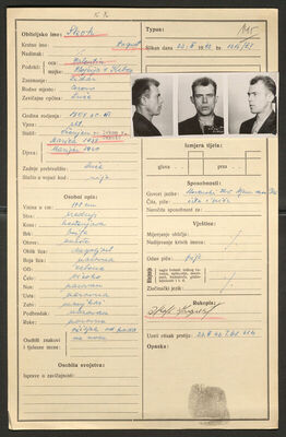 Skok, August, 30.3.1908. Policijski karton