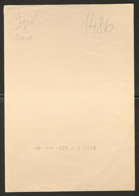 Gojić, Gjuro (Đuro), 1908. Policijski karton