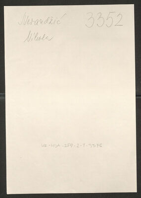 Neranđić, Nikola, 28.4.1913. Policijski karton