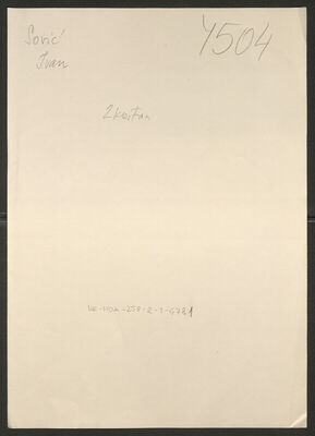 Sović, Ivan, 8.6.1904. Policijski karton