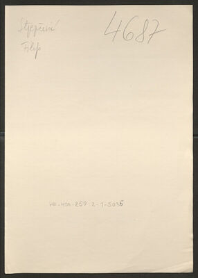 Stjepčević, Filip, 7.5.1905. Policijski karton