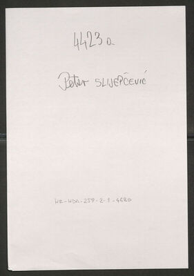 Slijepčević, Petar, 19.6.1895. Policijski karton