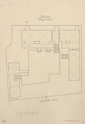Stambena kuća Nikole pl. Tomašića, projekt pregradnje, tlocrt/podrum