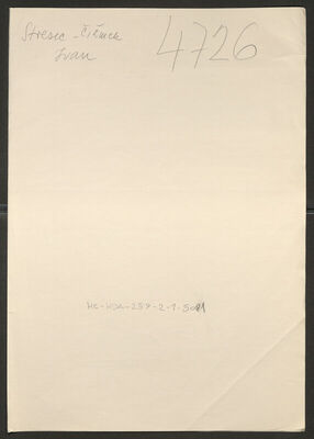 Stresec-Čižmek, Ivan, 1900. Policijski karton