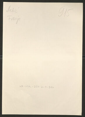 Debić, Franjo, 1.10.1907. Policijski karton