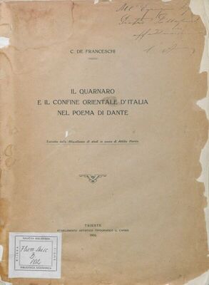 Il Quarnaro e il confine d'Italia nel poema di Dante