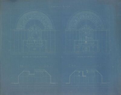 Crkva sv. Blaža, oltar sv. Ćirila i sv. Metoda/pogledi i tlocrti