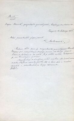 Zahtjev za izdavanje smrtovnice Henrika Degena, zagrebačkog zvonolijevača