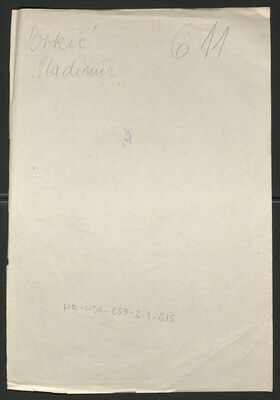 Brkić, Vladimir, 4.5.1915. Policijski karton