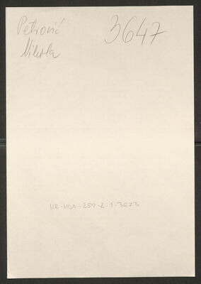 Petrović, Nikola, 1896. Policijski karton